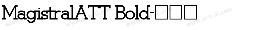 MagistralATT Bold字体转换